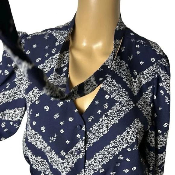 Y2K Nanette Lepore tiered,puff sleeve,floral,tie wrap,cut out,midi dress,sz 4, - Picture 7 of 15